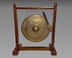 Gong suwukan (knobbed gong), bronze, wood, cloth, Balinese
